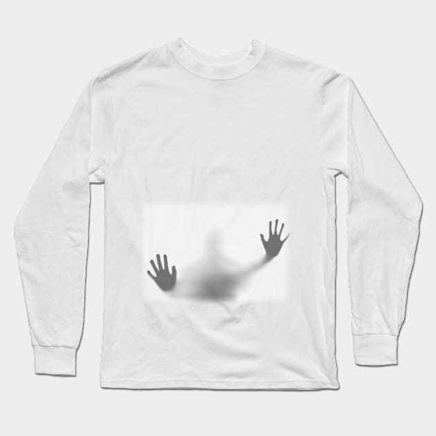 Halloween Fun - Trapped Ghost Long Sleeve T-Shirt by designsbycreation